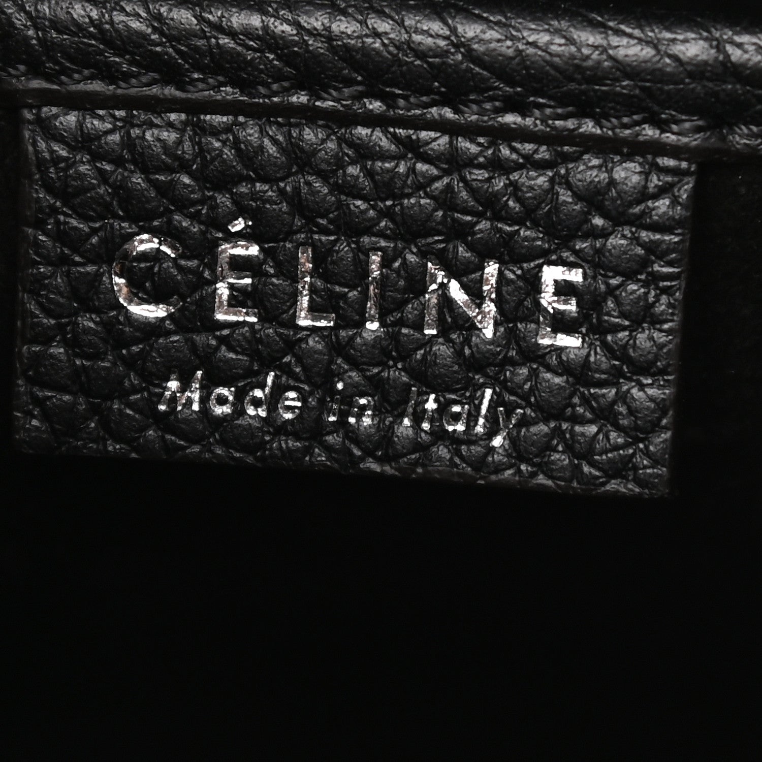 Celine Drummed Calfskin Nano Luggage Black 7 of 9