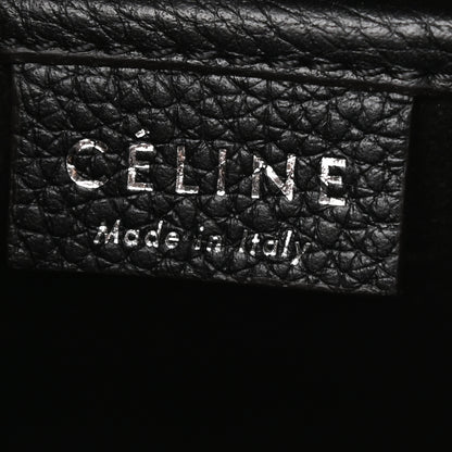 Celine Drummed Calfskin Nano Luggage Black 7 of 9
