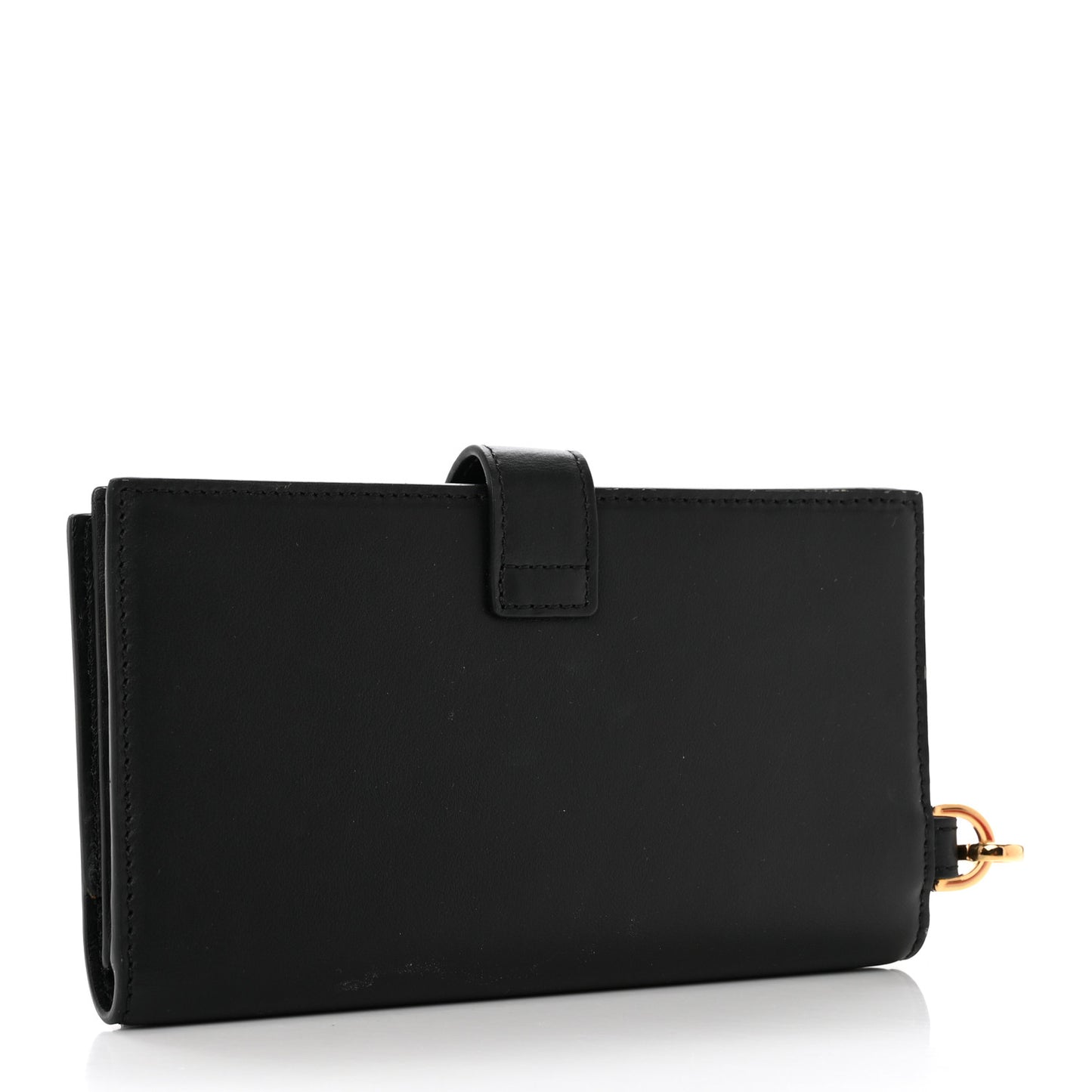 Vitello Medusa Iphone Wristlet Wallet Black
