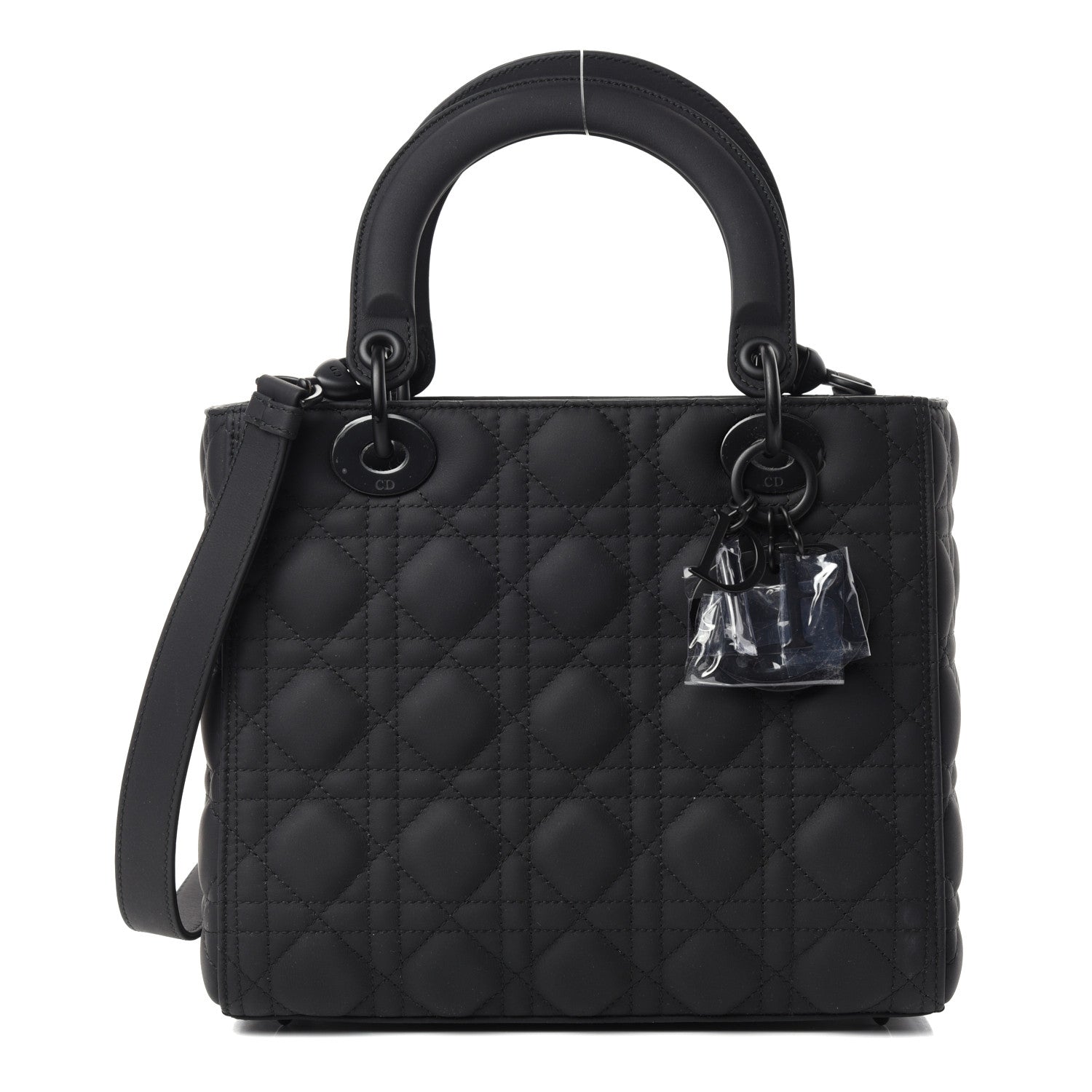 Christian Dior Ultra Matte Calfskin Cannage Medium Lady Dior Black 1 of 10