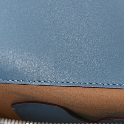 Alexander McQueen Calfskin The Small Story Bag Blue Brown 9 of 9