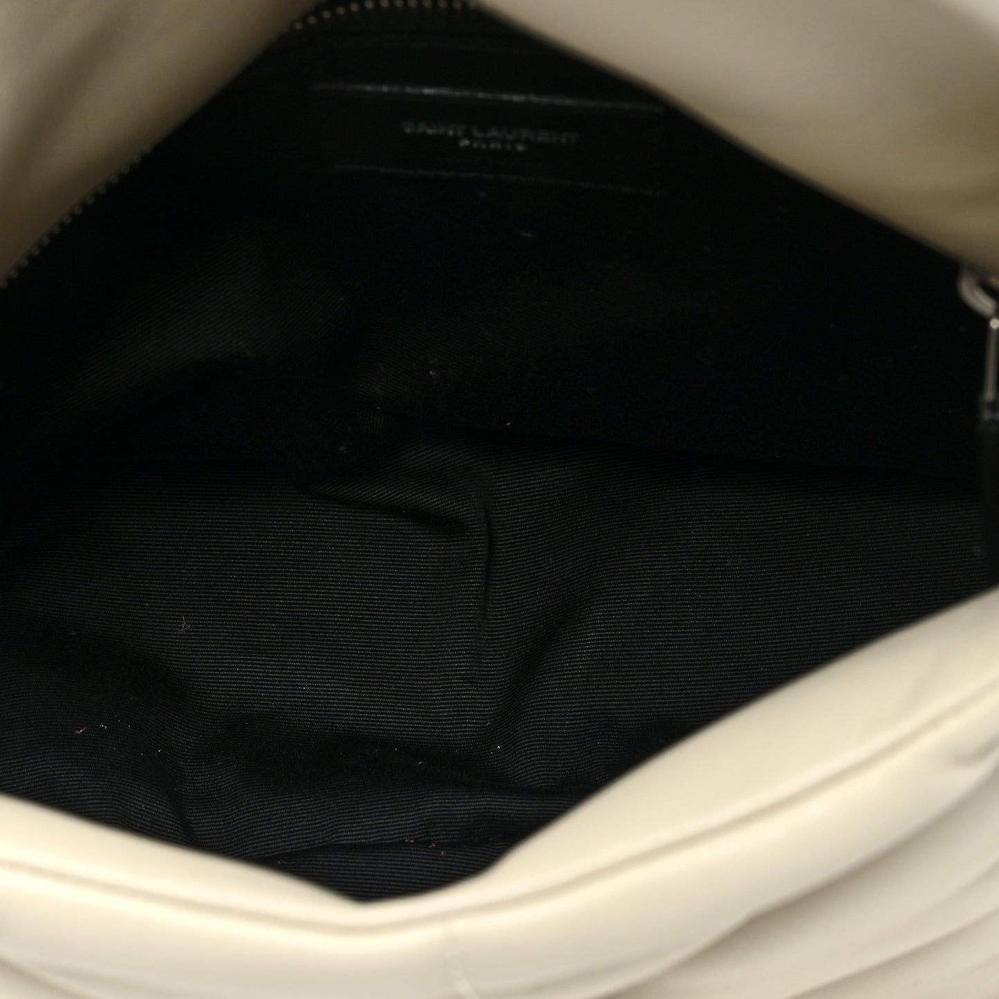 Lambskin Quilted Small Loulou Puffer Monogram Chain Satchel Crema Soft