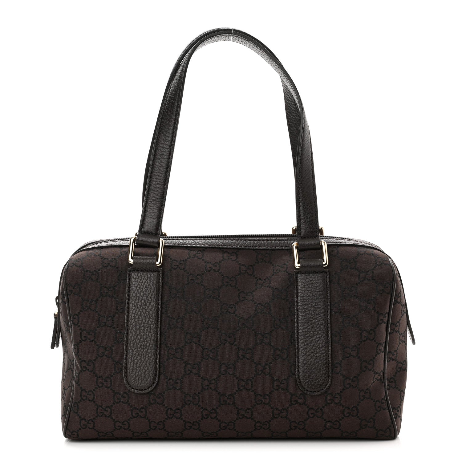 Gucci Nylon Monogram Small Boston Dark Brown 1 of 9