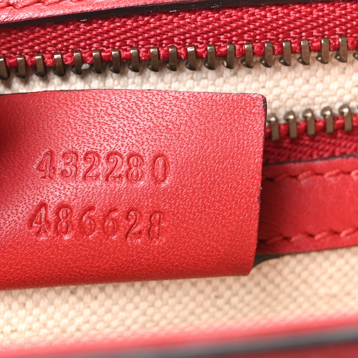 Gucci Calfskin Web Medium Peony Chain Shoulder Bag Red 7 of 10