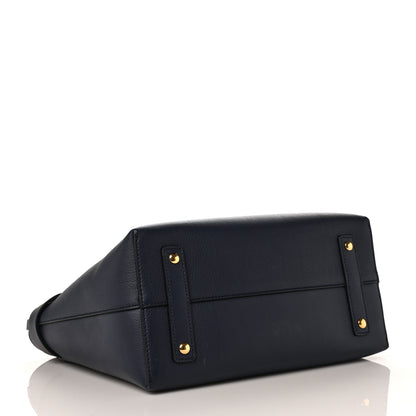 Burberry Soft Grain Calfskin Medium Belt Bag Navy Blue 3 of 8