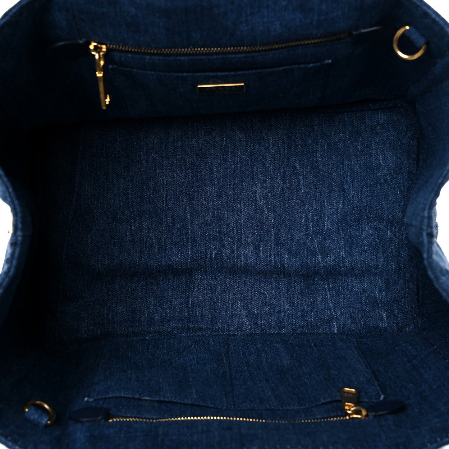 Denim Logo Tote Bleu