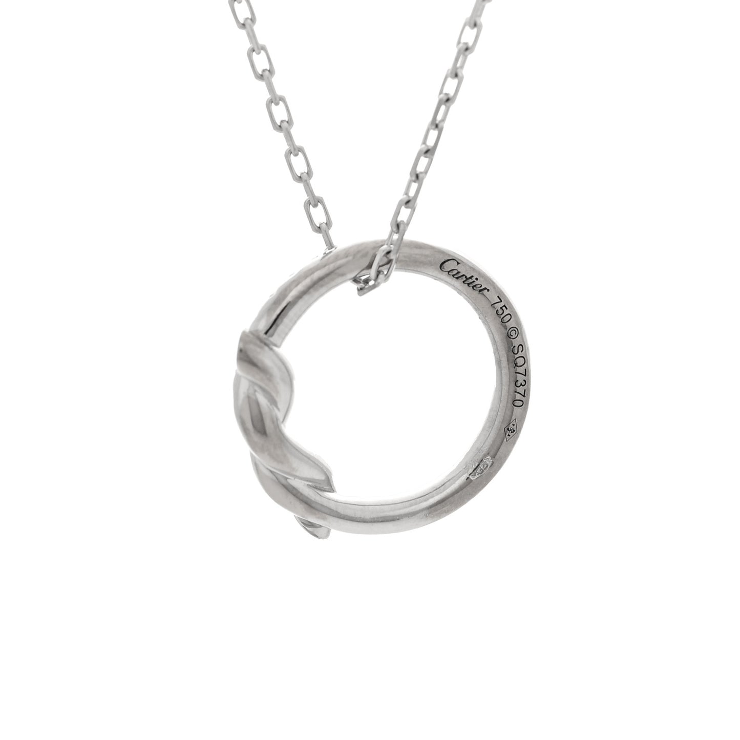 18K White Gold Diamond Entrelaces Necklace