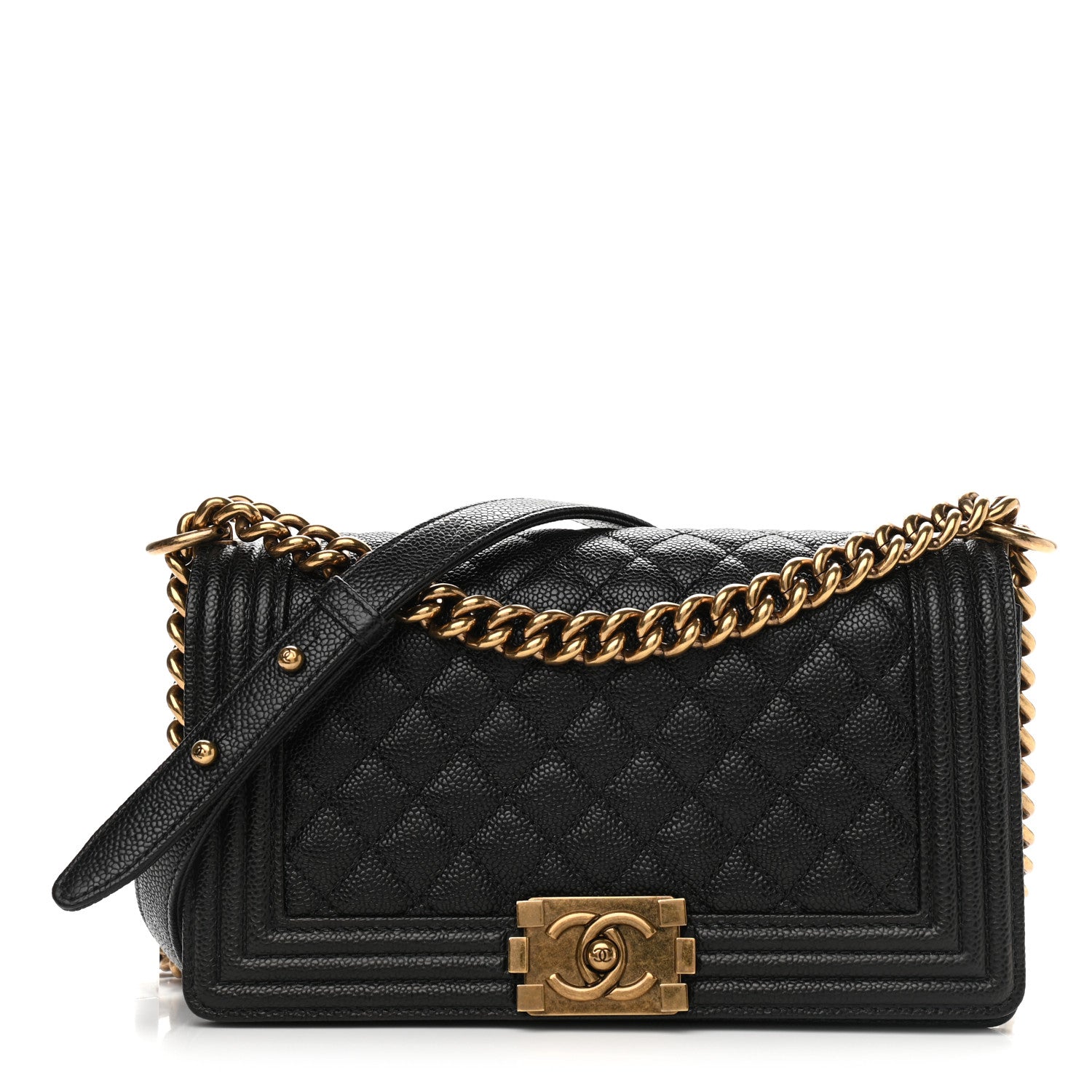 Chanel Caviar Quilted Medium Boy Flap Black 1 of 9