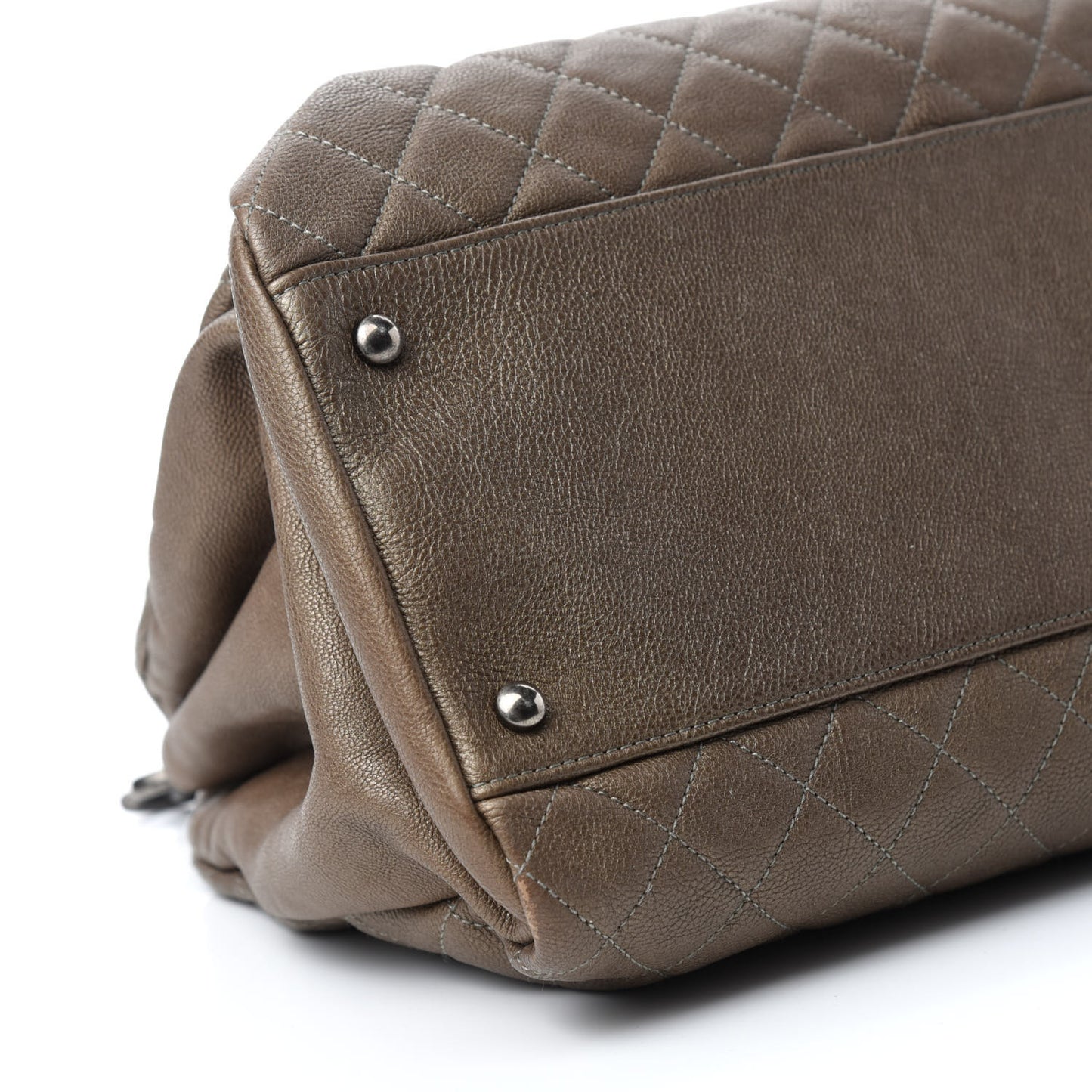 Calfskin Large Just Mademoiselle Bowling Bag Beige