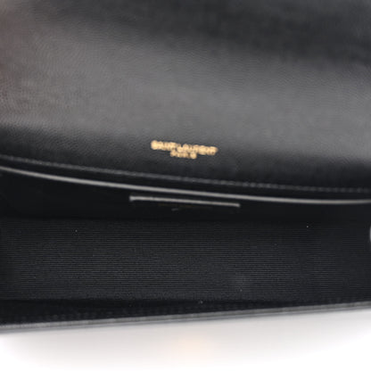 Saint Laurent Grain De Poudre Medium Classic Monogram Kate Satchel Black 5 of 10