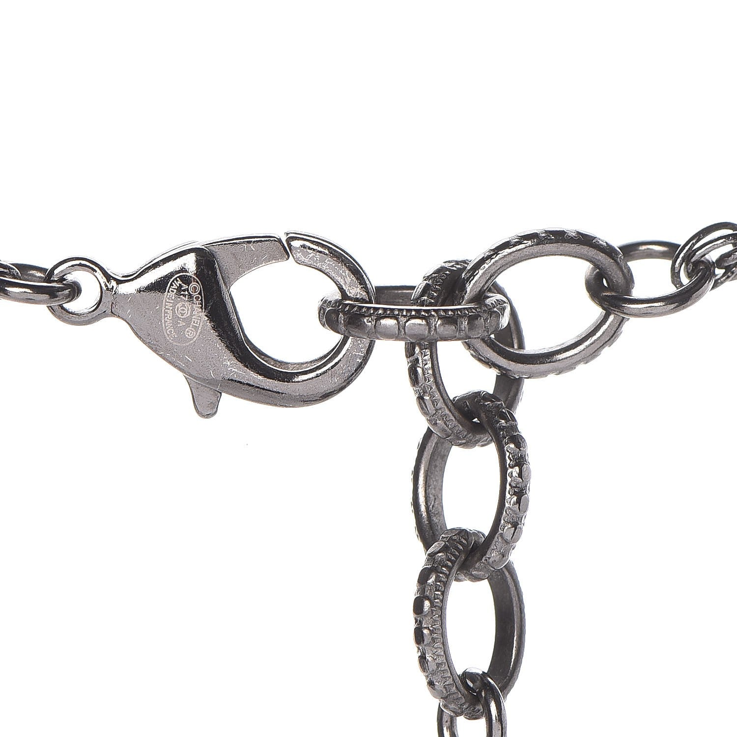 Chanel Ruthenium Pearl CC Short Necklace Dark Grey 5 of 6