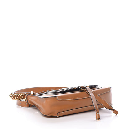 Chloe Shiny Calfskin Marcie Saddle Shoulder Bag Autumnal Brown 4 of 10