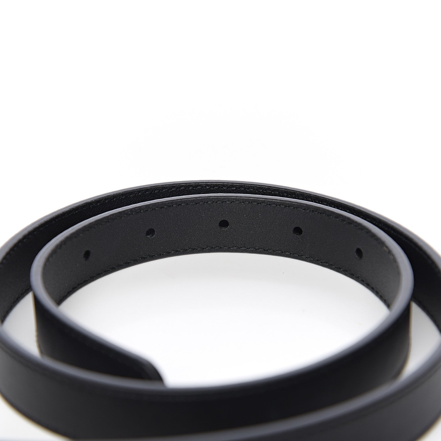 Gucci Calfskin Pearl Double G 20mm Belt 90 36 Black Cream 4 of 5