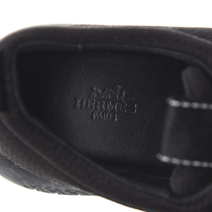 Hermes Mesh Technical Canvas Womens Team Sneakers 38 Black 7 of 8