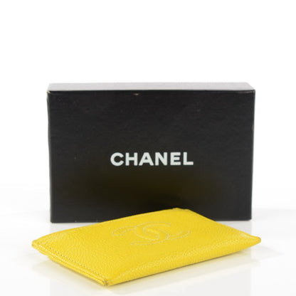 Chanel Caviar CC Timeless Card Holder Yellow 4 of 8