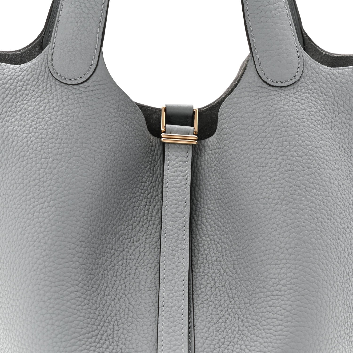 Hermes Taurillon Clemence Picotin Lock 22 MM Gris Pantin 1850625