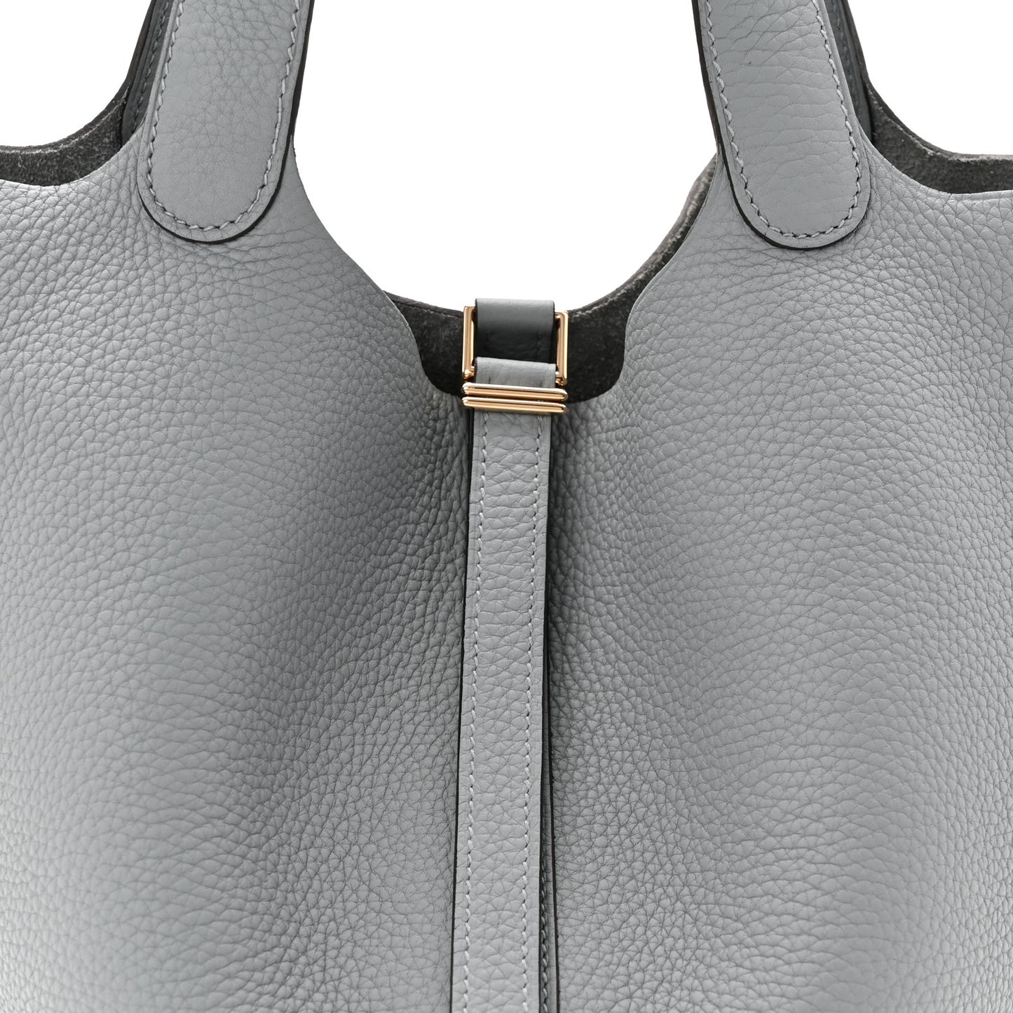 Taurillon Clemence Picotin Lock 22 MM Gris Pantin