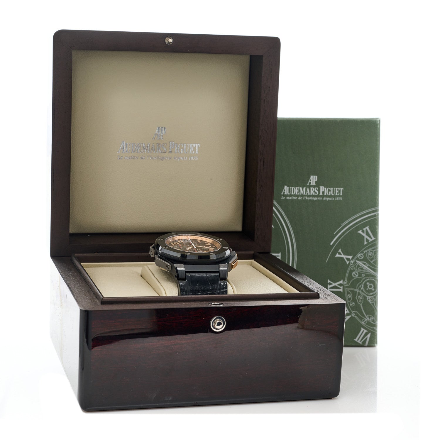 Audemars Piguet Ceramic Alligator 48mm Royal Oak Offshore Legacy Arnold Automatic Watch Black 26378IO.OO.A001KE.01 2 of 5