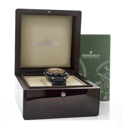 Audemars Piguet Ceramic Alligator 48mm Royal Oak Offshore Legacy Arnold Automatic Watch Black 26378IO.OO.A001KE.01 2 of 5