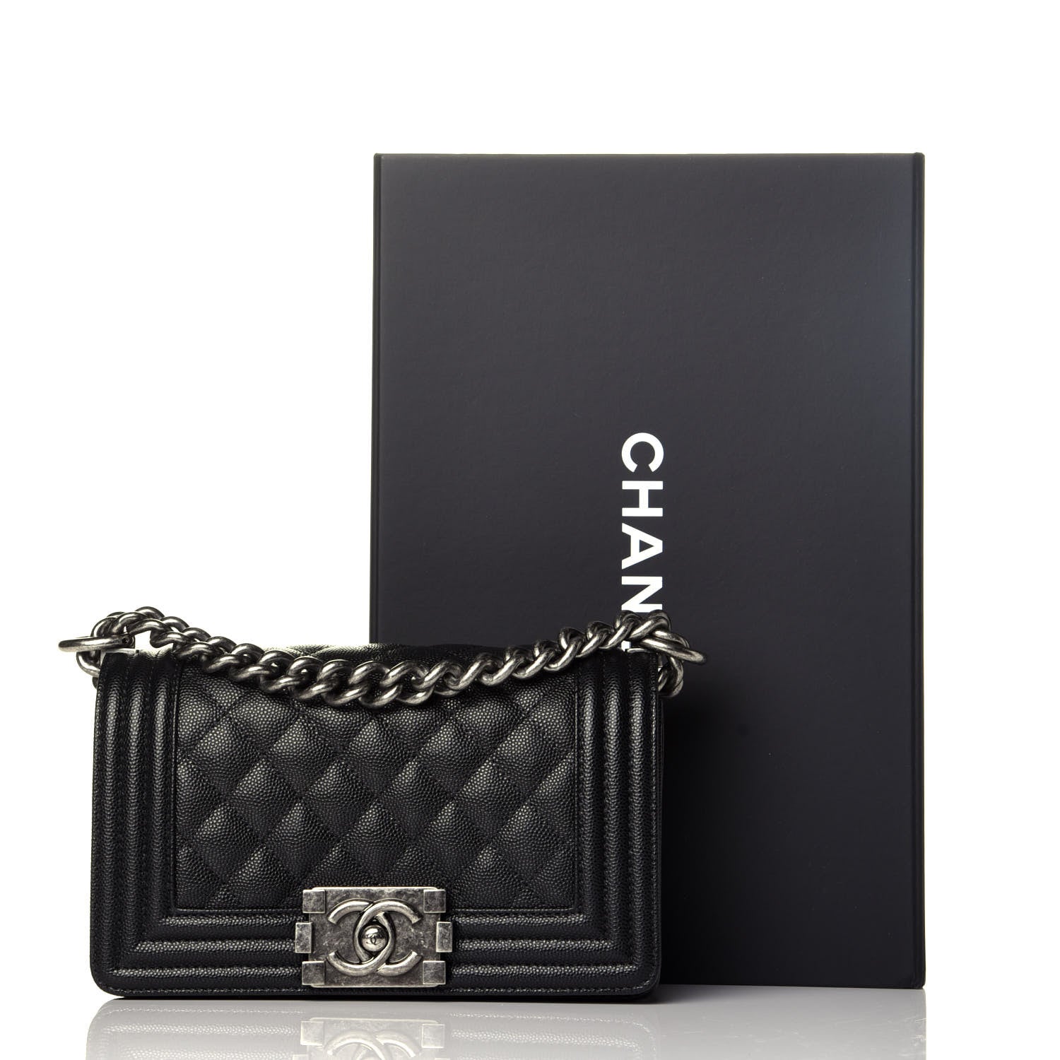 Chanel Caviar Quilted Small Boy Flap Black 10 of 10