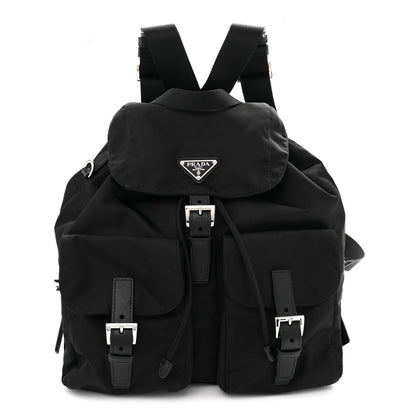 Prada Tessuto Nylon Saffiano Medium Backpack Black 1 of 10