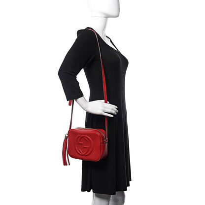 Gucci Pebbled Calfskin Small Soho Disco Bag Tabasco Red 2 of 13