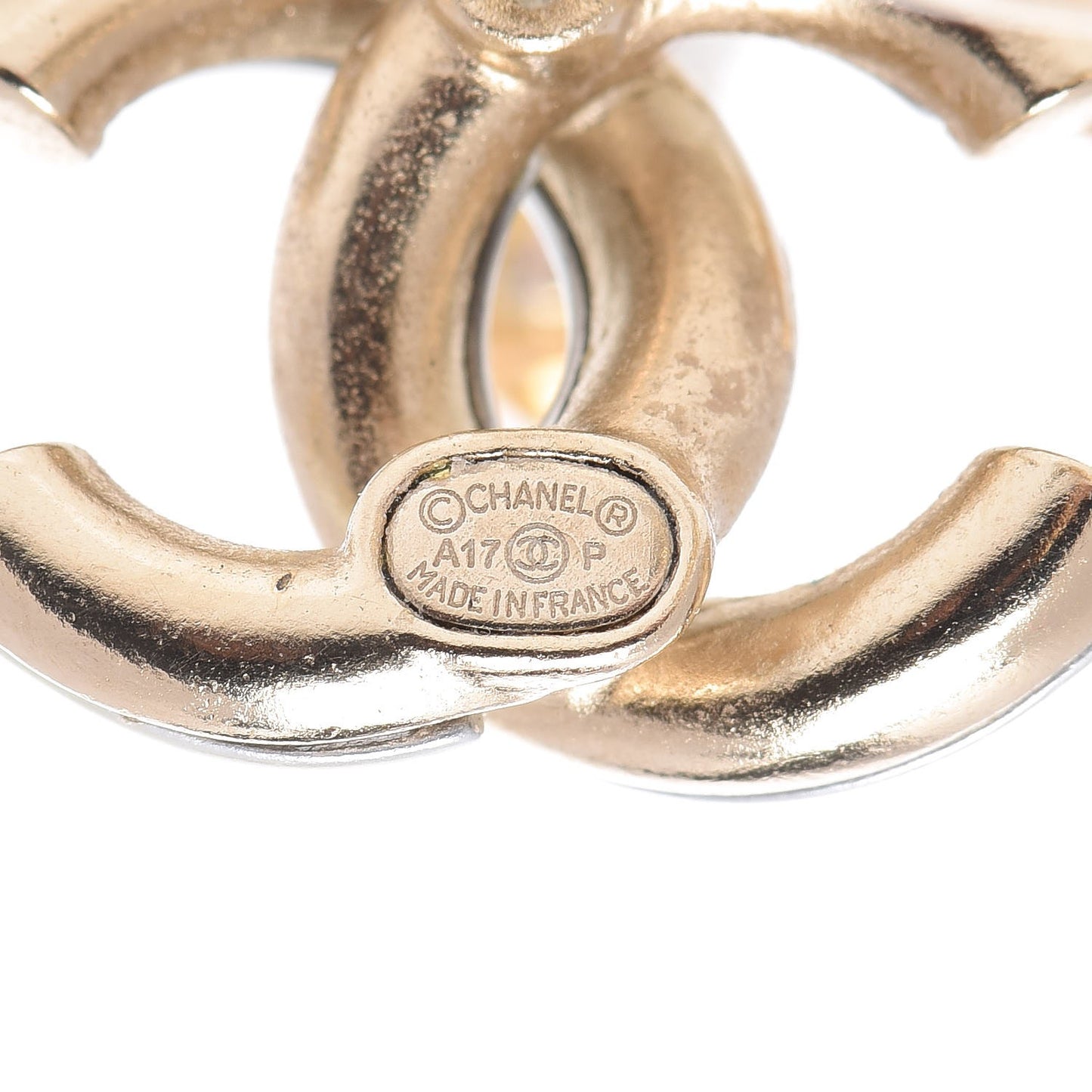 Metal CC Earrings Silver Gold