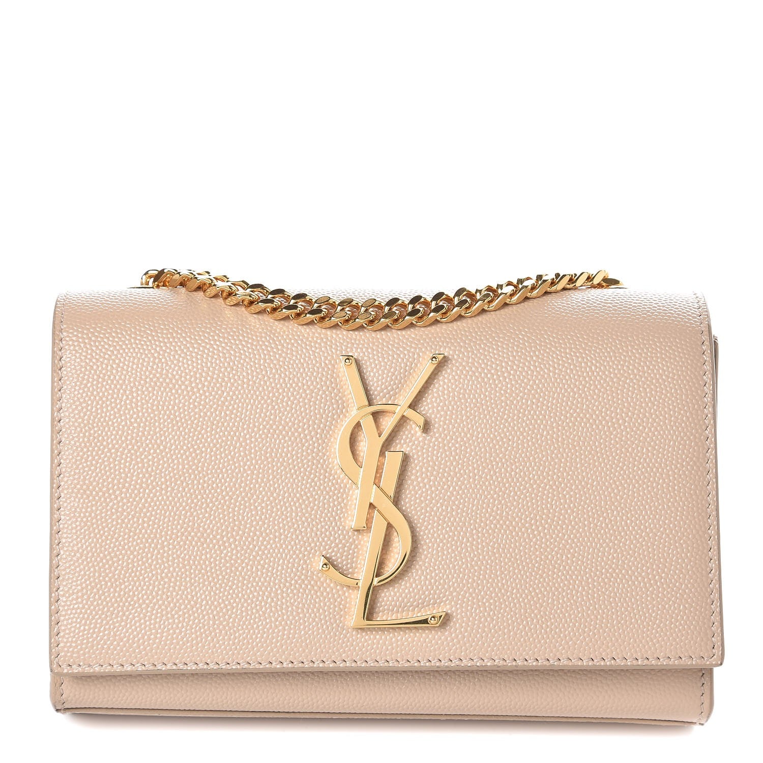 Saint Laurent Grain De Poudre Small Monogram Kate Satchel Nude Powder 1 of 7