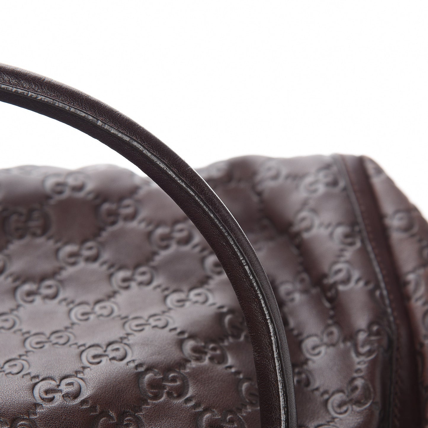 Guccissima D Ring Tote Chocolate