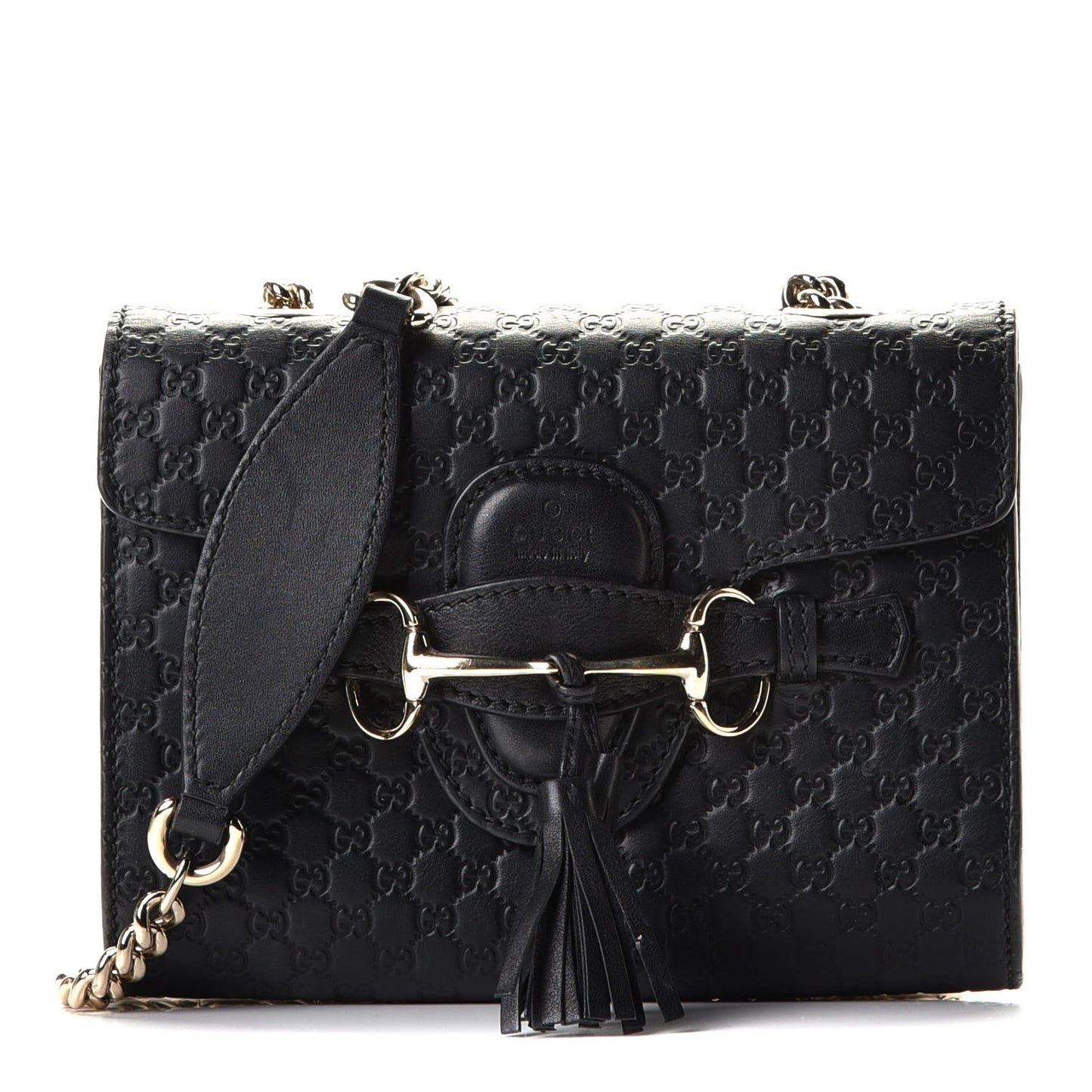 Microguccissima Mini Emily Shoulder Bag Black