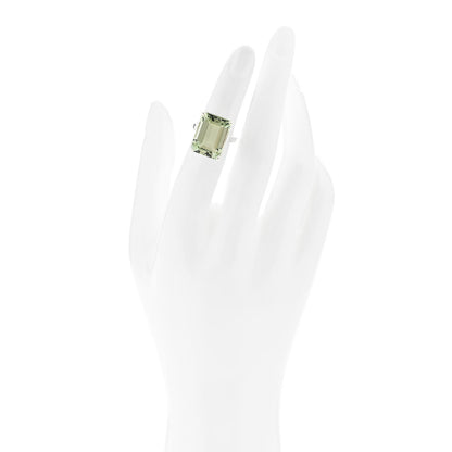 Tiffany Sterling Silver Green Quartz Sparklers Cocktail Ring 48 4.5 2 of 5
