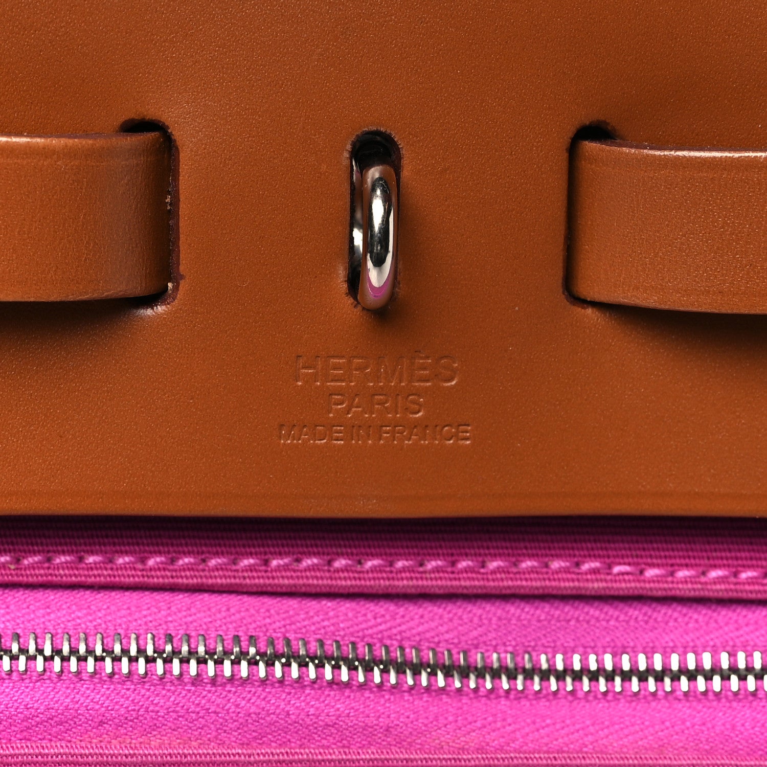 Hermes Vache Hunter Toile Herbag Zip 31 PM Magnolia Fauve 7 of 12