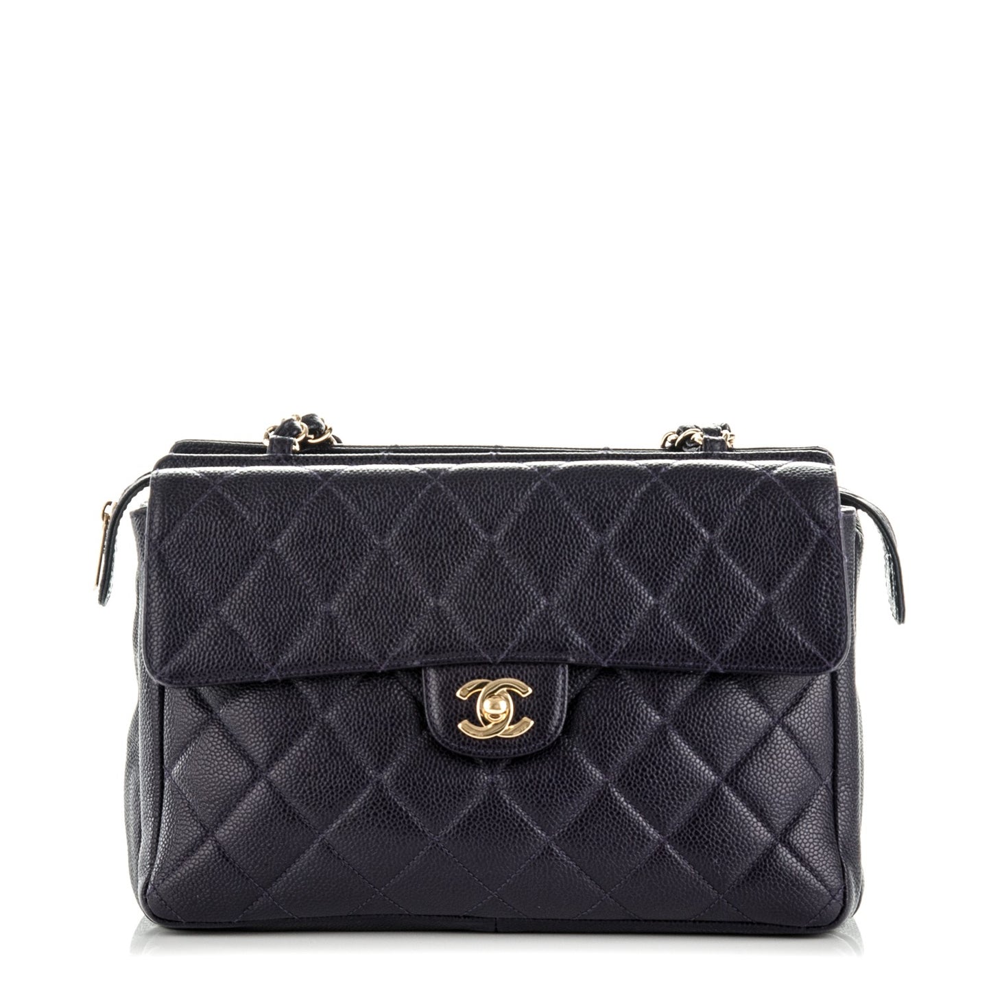 Caviar Quilted Camera Case Purple