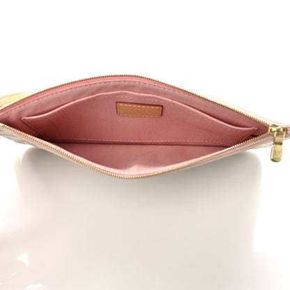 Louis Vuitton Damier Azur Neverfull MM GM Pochette Rose Ballerine 5 of 7