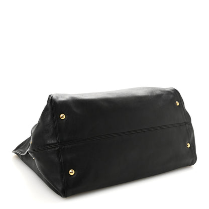 Salvatore Ferragamo Calfskin Trifolio Tote Black 4 of 9