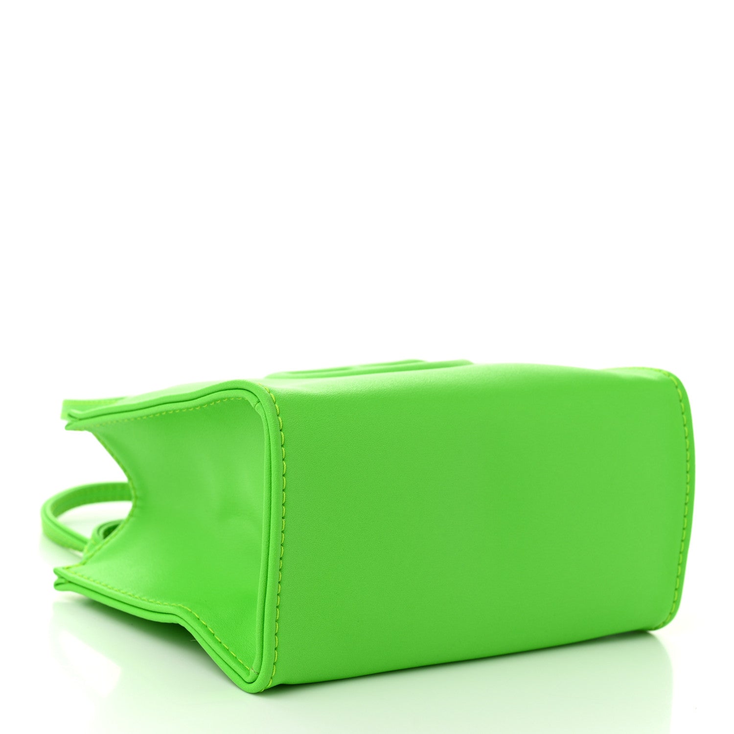 Telfar Vegan Leather Small Shopping Bag Highlighter Green 4 of 10