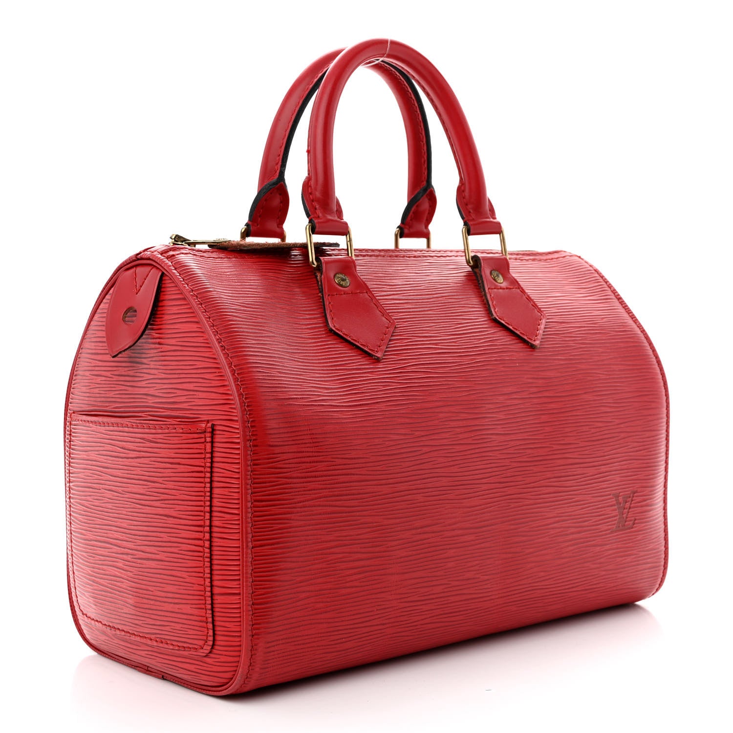 Louis Vuitton Epi Speedy 25 Castillan Red 3 of 11