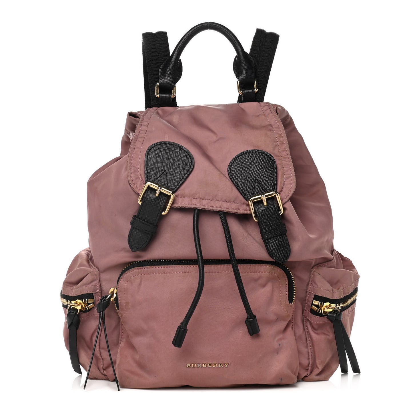 Nylon Medium Rucksack Backpack Mauve Pink