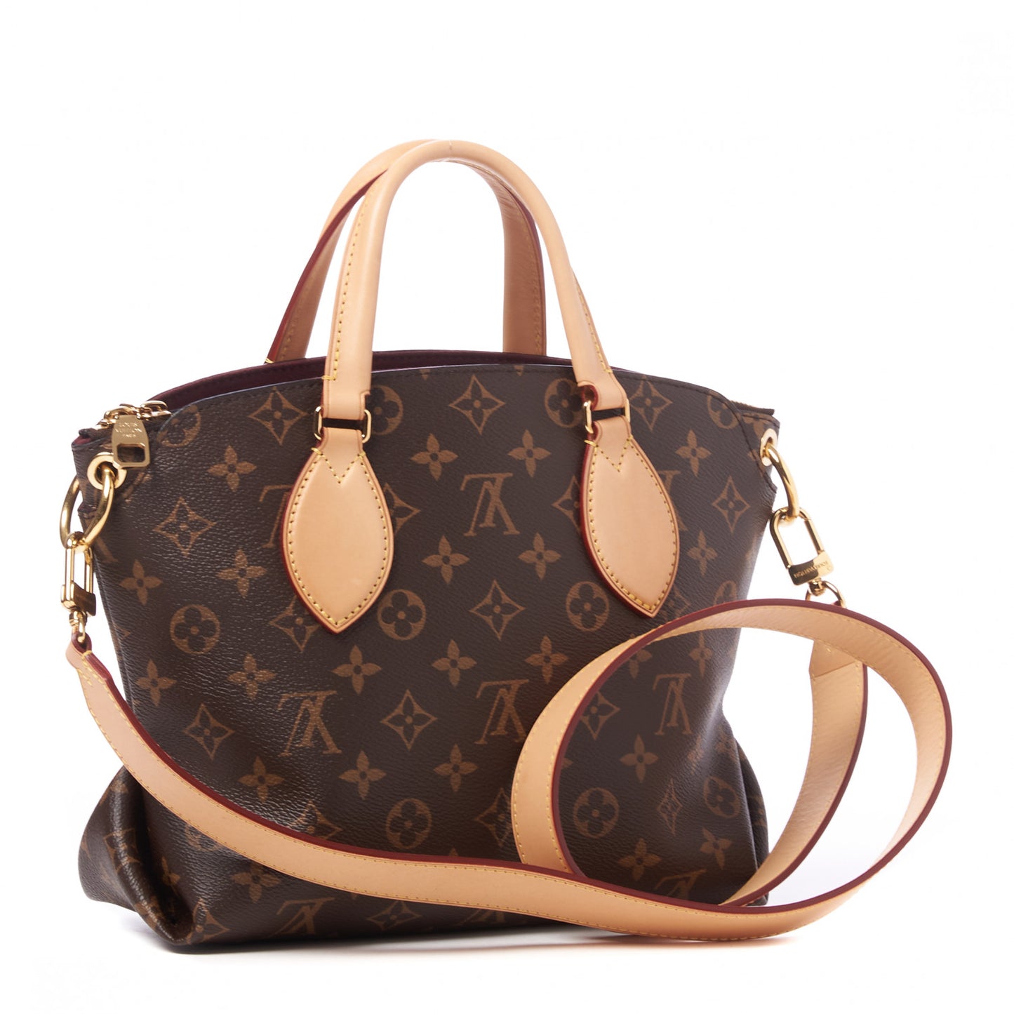 Monogram Flower Zipped Tote PM Beige