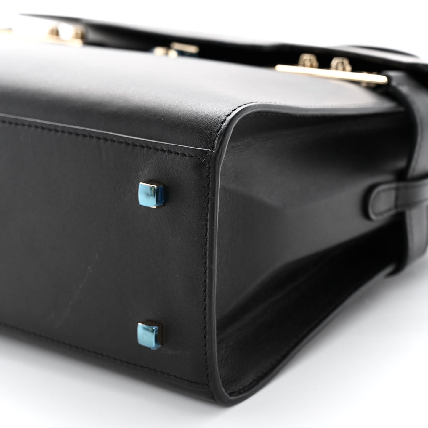 Calfskin MM Tempete Satchel Black