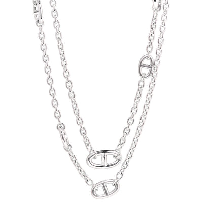 Hermes Sterling Silver Farandole Necklace 120 1 of 5