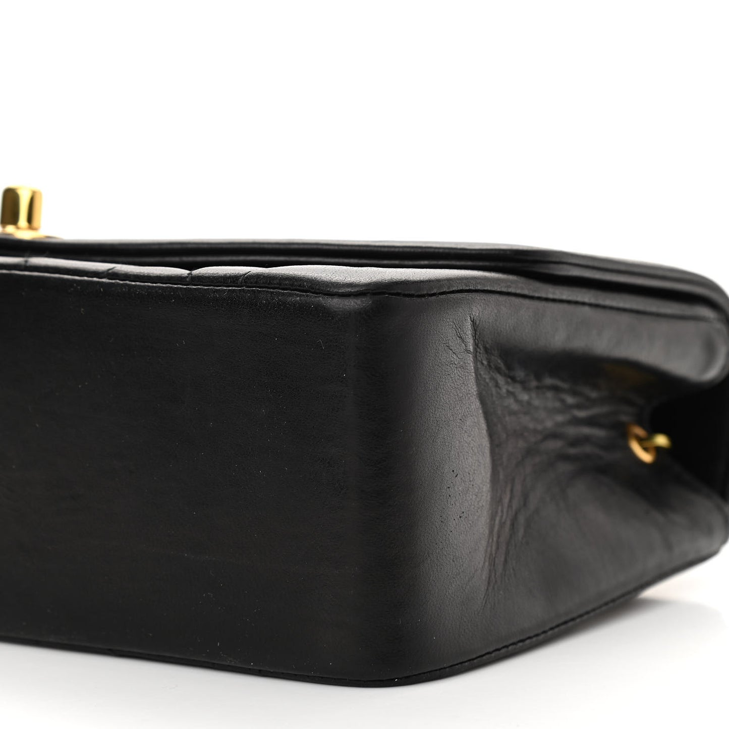 Lambskin Quilted Small Single Flap Black