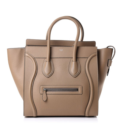Celine Drummed Calfskin Mini Luggage Dune 1 of 11