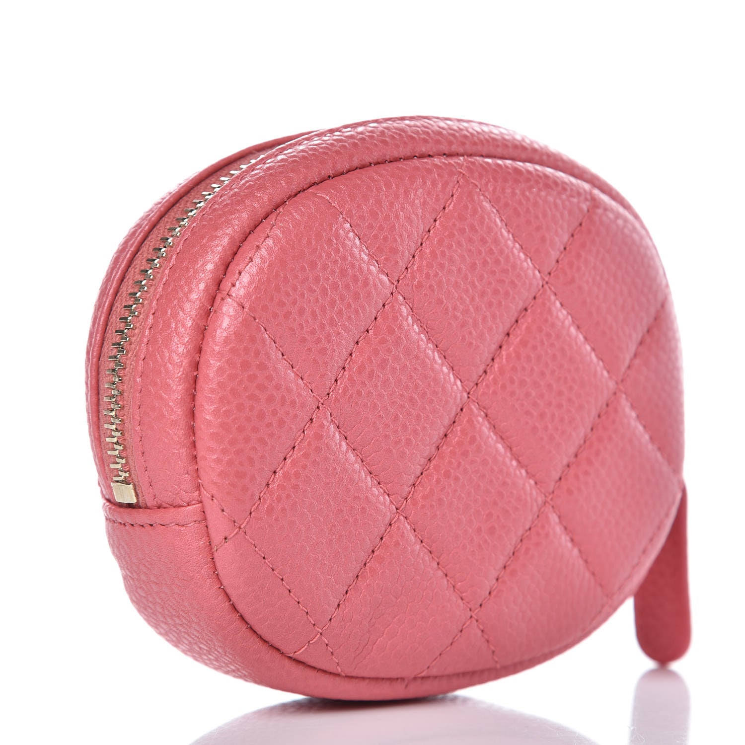 Chanel Iridescent Caviar Quilted Zip Around Classic Coin Purse Pink 3 of 8