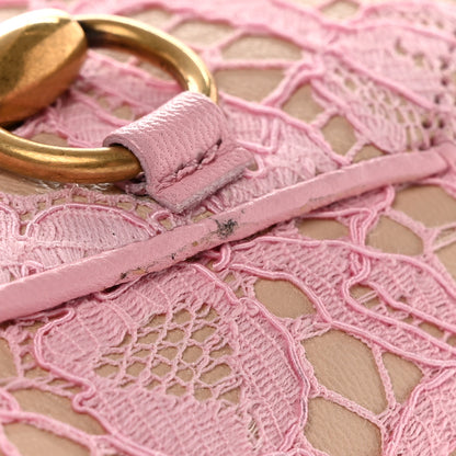 Gucci Lace Malaga Kid Womens Princetown Slippers 38 Sugar Pink Skin Rose 15 of 21
