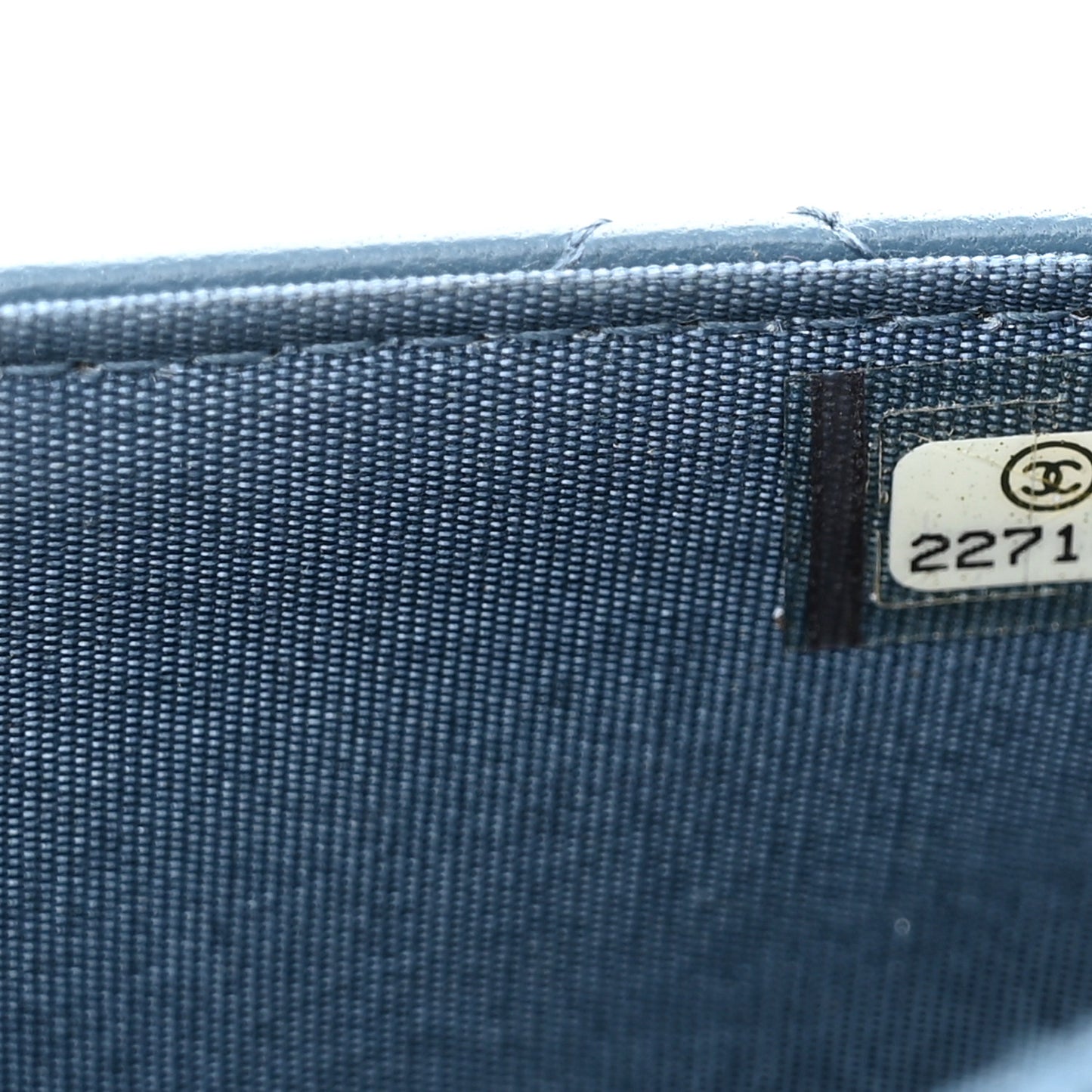 Lambskin Quilted Trendy CC Wallet On Chain WOC Blue