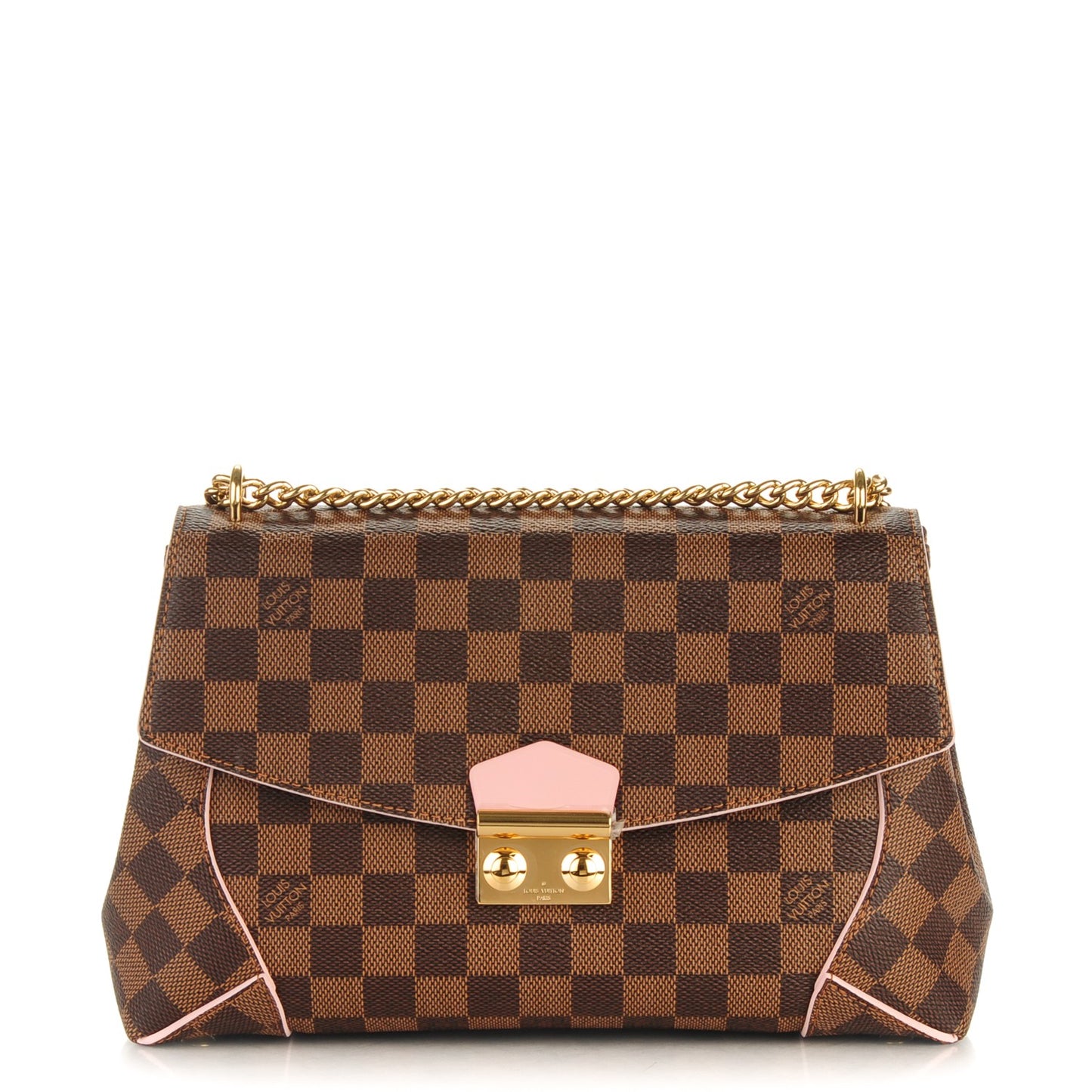 Damier Ebene Caissa Clutch Rose Ballerine