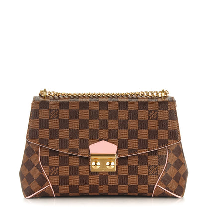 Louis Vuitton Damier Ebene Caissa Clutch Rose Ballerine 1 of 7