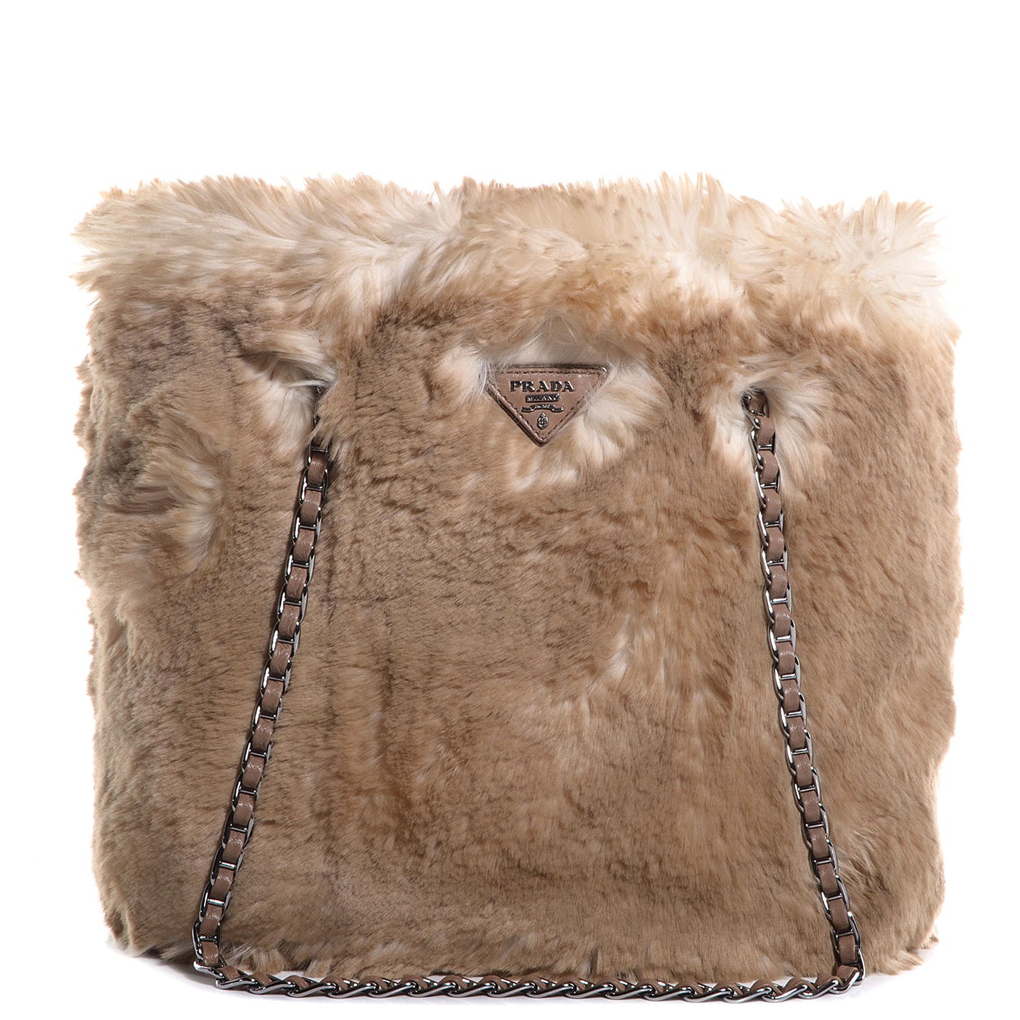 Eco Lapin Faux Fur Tote Cipria