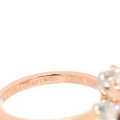 Tiffany 18K Rose Gold Platinum Diamond Schlumberger Lynn Ring 49 4.75 4 of 4